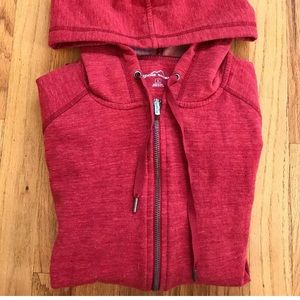 Eddie Bauer Ultra Soft Red Hoodie Sweatshirt Sz LG